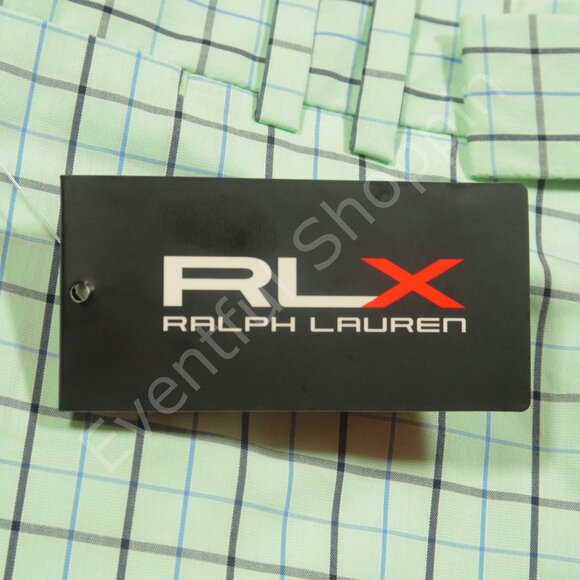 Ralph Lauren Mens 35 Mint Green RLX Golf Pants Tattersall Check Flat Front New - Picture 6 of 8